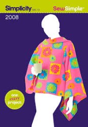 2008  SIMPLICITY EZ WRAP AROUND SIMPLE FLEECE LOUNGE BLANKET JACKET PATTERN ONE SIZE
